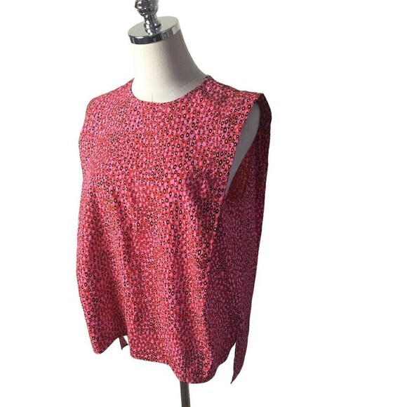 Ted Baker 2 Meika Top US 6 Boxy Sleeveless Strong Shoulder Preppy NEW $130 - Picture 3 of 9